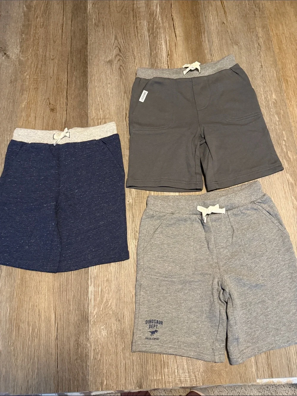 Carter’s Simple Joys Kids' Knit Drawstring Shorts - Gray, Navy & Charcoal